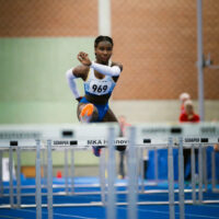 Bernice Amofa (VfL Stade); Niedersaechsische Hallenmeisterschaften am 11.02.2024 in der Leichtathletikhalle im Sportleistungszentrum Hannover