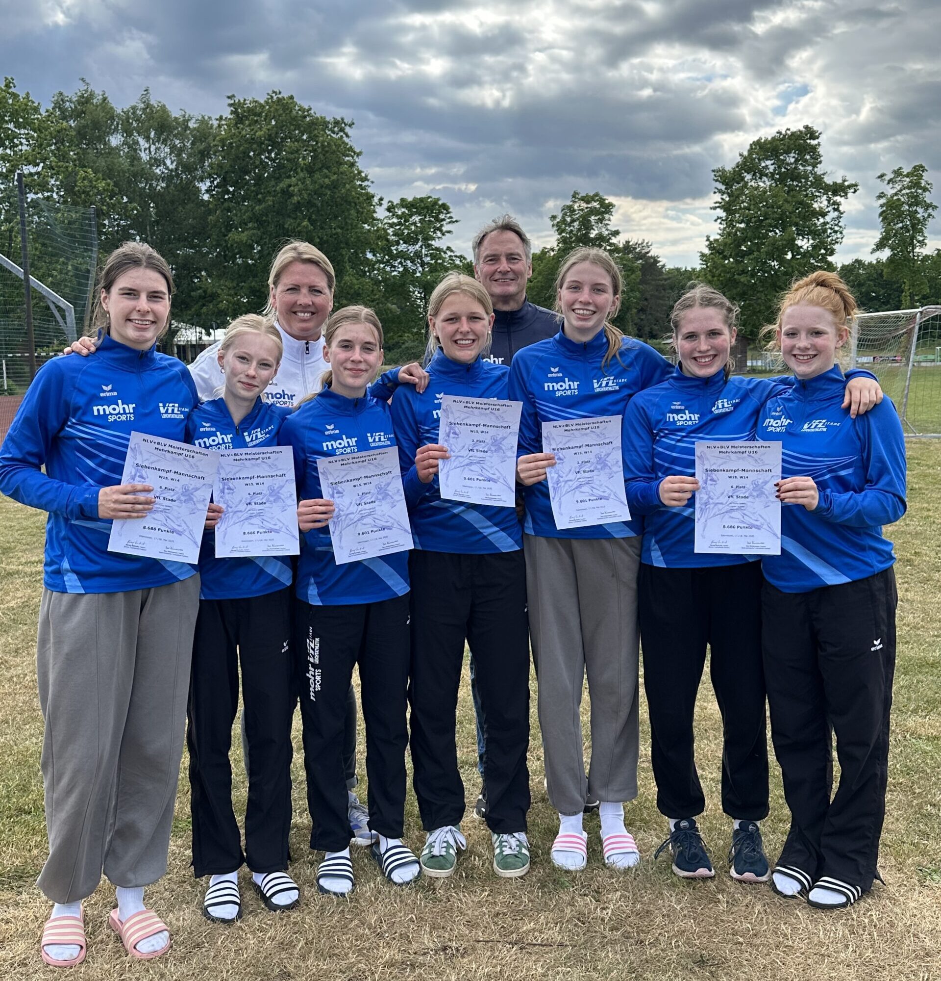 Team U16 Siebenkampf in Edemissen bei den Landemeisterschaften
