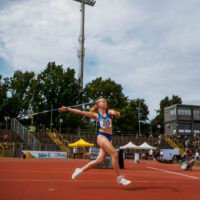 Greta Pauli, VfL Stade, bei den Deutschen Meisterschaften 2025 im Speerwurf W15