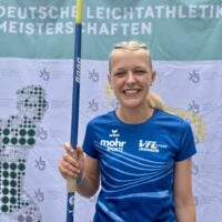 Greta Pauli wird 4. im Speerwurf bei den Deutschen Meisterschaften in Ulm in der Altersklasse W15
