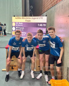 VfL Stade, Landesmeisterschaften Hannover im Februar 2026, Titel für die 4 x 200 m Staffel mU18